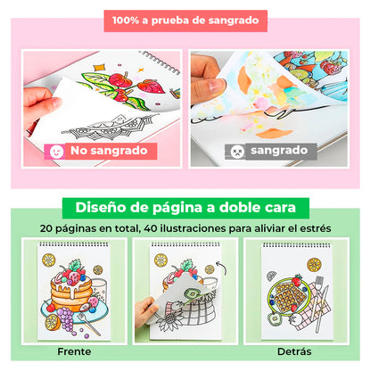 OHUHU LIBRO PARA COLOREAR DOBLE CARA MY SIMPLE PLEASURE