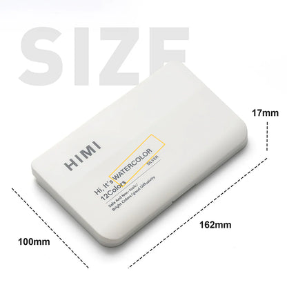 Set Acuarela Metalizada Himi 12 colores + pincel | Gold/Oro