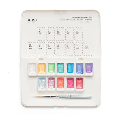 Set Acuarela Metalizada Himi 12 colores + pincel | jewerly/joya