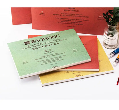 BAOHONG Block acuarela artístico 300grs CP, 180x125mm