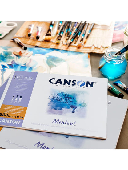 BLOCK MONTVAL ACUARELA 300GR 24X32 CM 12H FINO