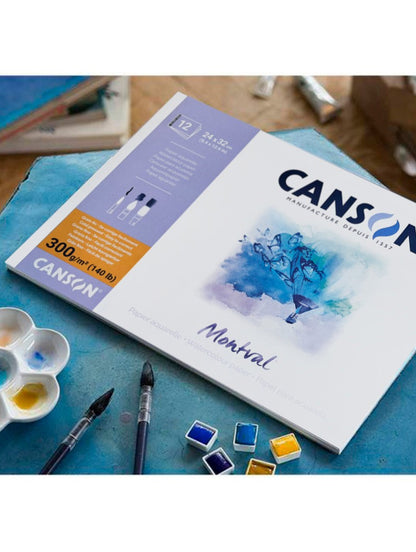 BLOCK MONTVAL ACUARELA 300GR 24X32 CM 12H FINO