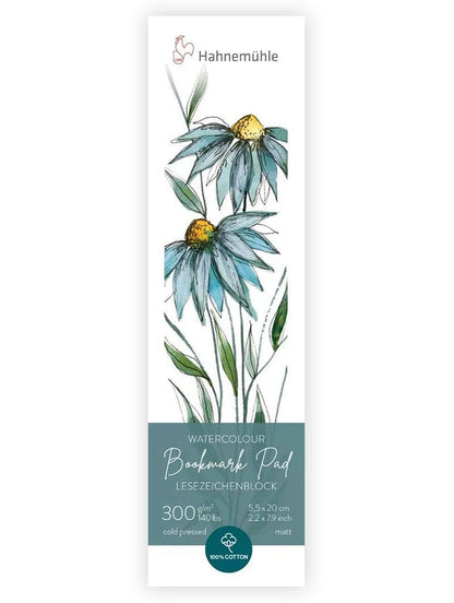 Block Marcapáginas Papel de Acuarela Hahnemuhle 300gr 5,5x20cm 15 Hojas
