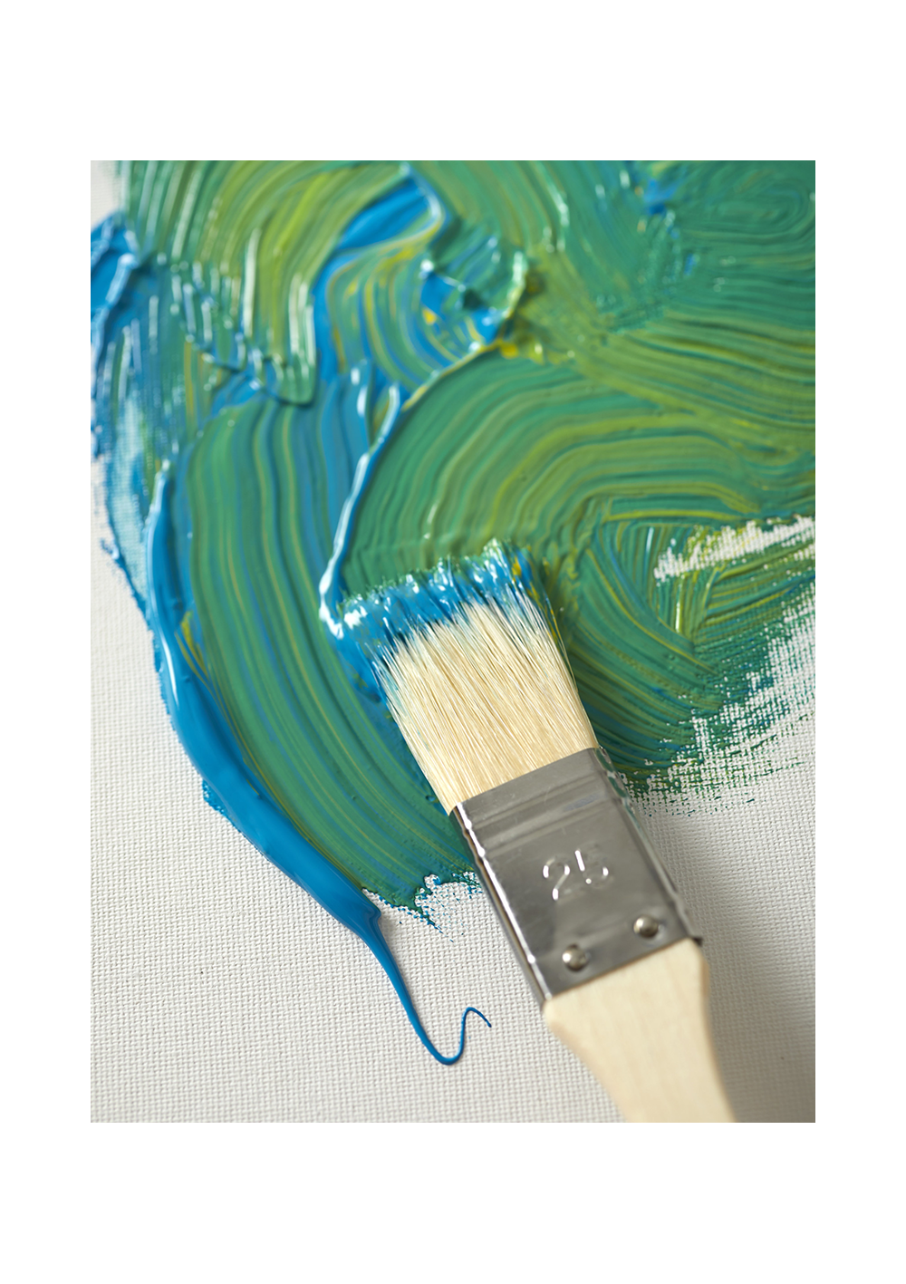 Pinceles Pebeo Acrílico y Óleo Set 3 + Brocha Pelo Cerda Blanca