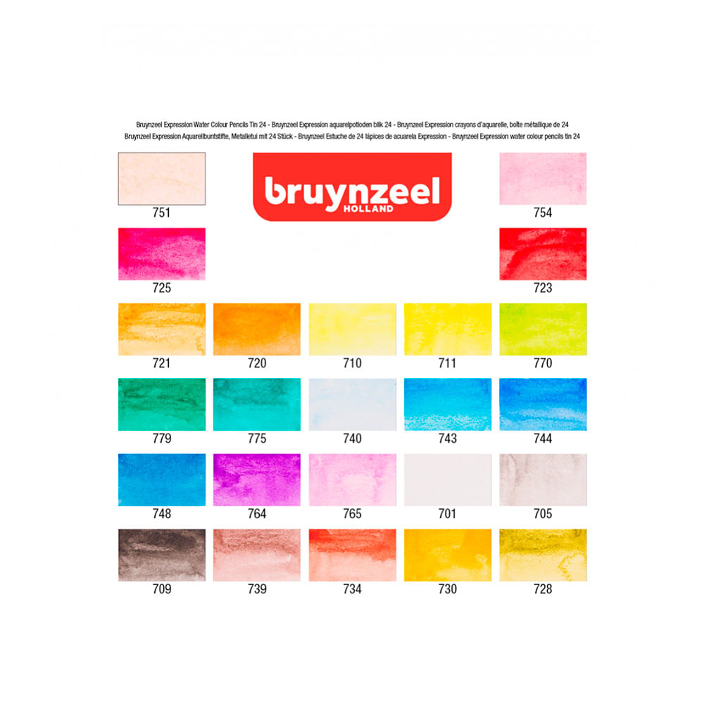 Pack 24 Lápices Acuarelables Bruynzeel Expression Series