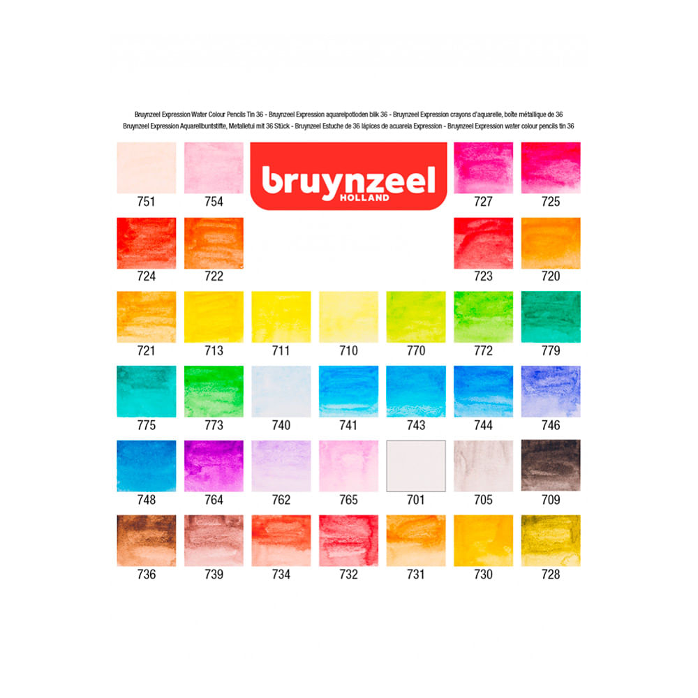 Pack 36 Lápices Acuarelables Bruynzeel Expression Series