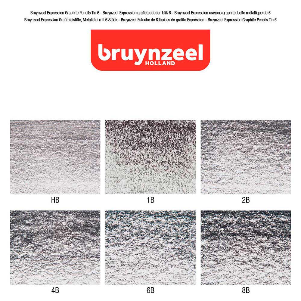 Pack 6 Lápices Grafito Bruynzeel Expression Series