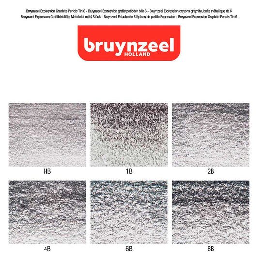 Pack 6 Lápices Grafito Bruynzeel Expression Series