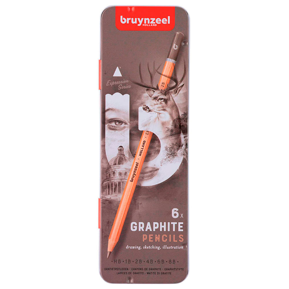 Pack 6 Lápices Grafito Bruynzeel Expression Series