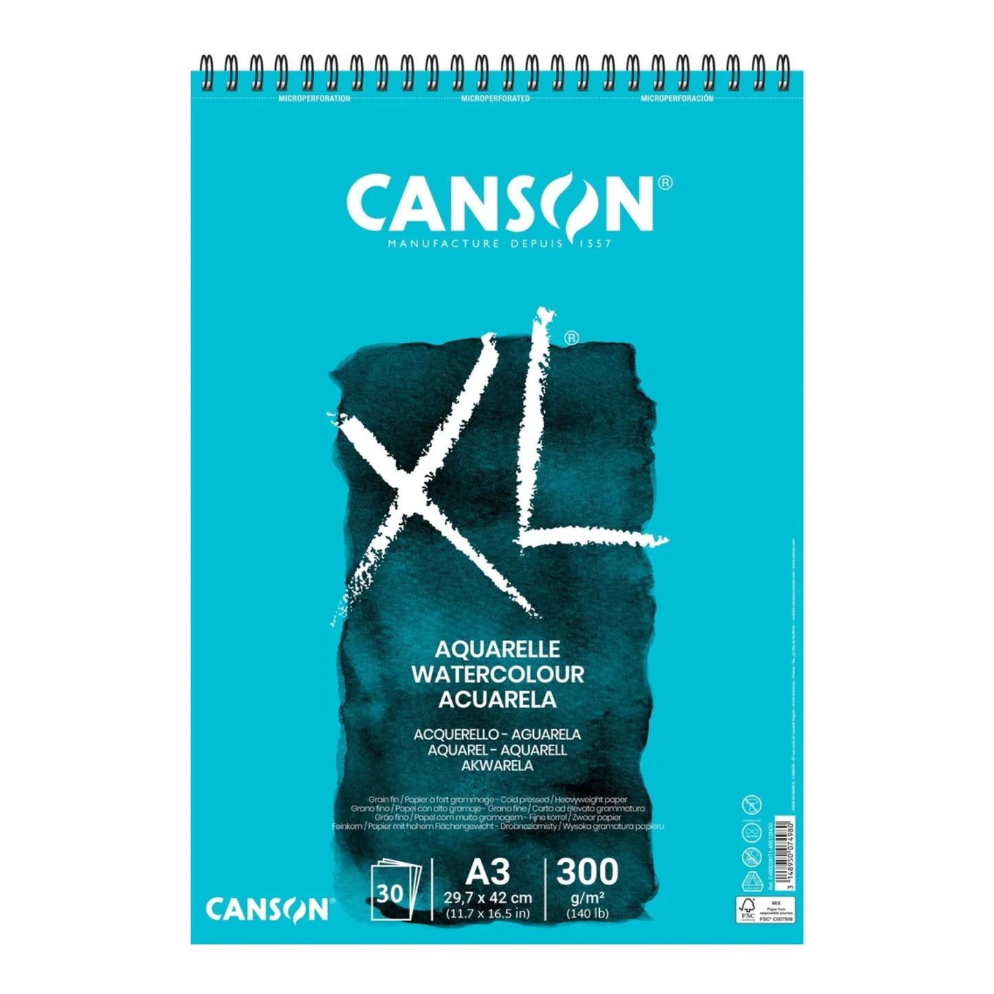 Croquera de Acuarela Canson XL Aquarelle 300 g/m2