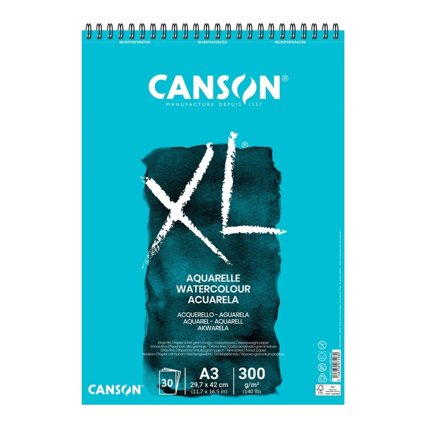 Croquera de Acuarela Canson XL Aquarelle 300 g/m2