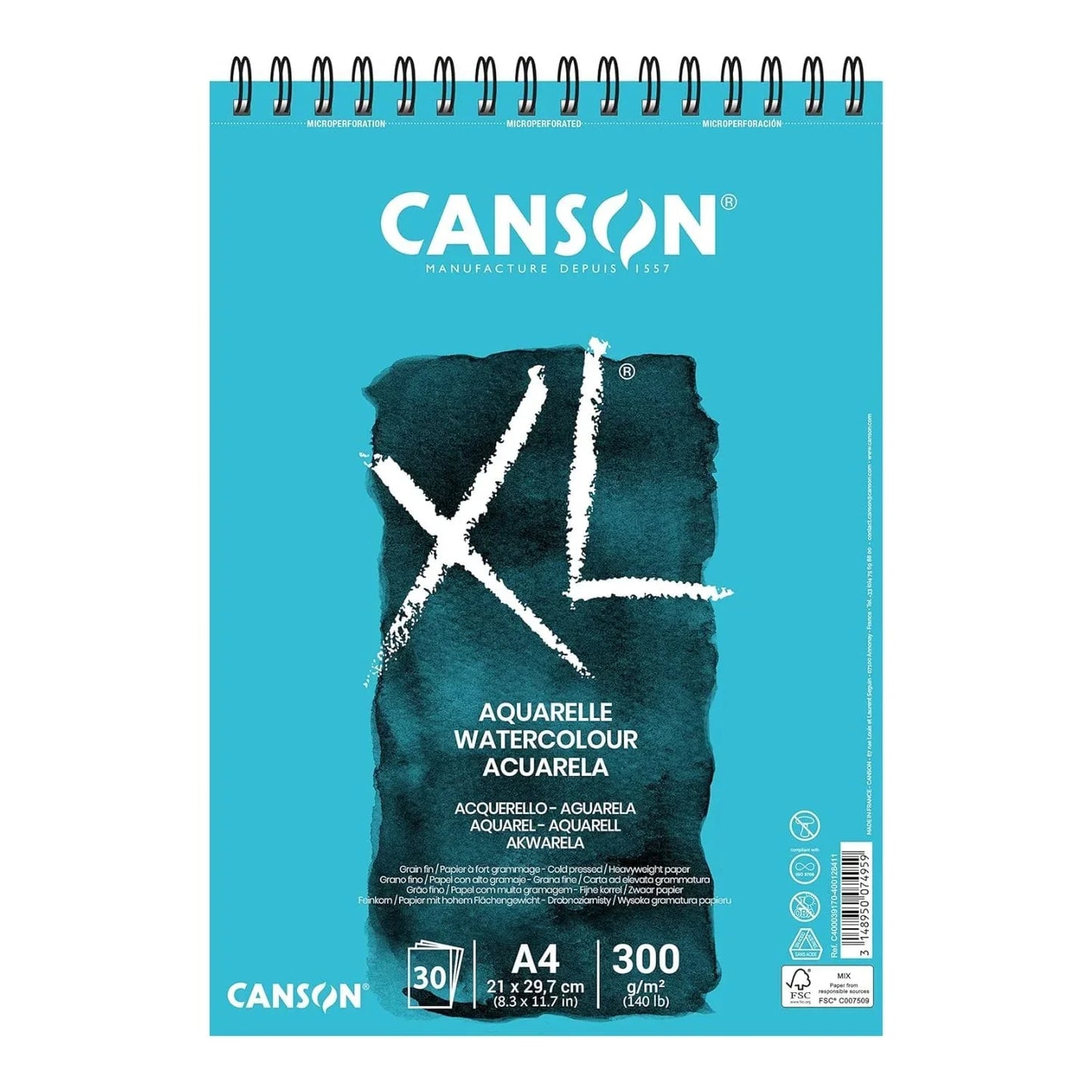 Croquera de Acuarela Canson XL Aquarelle 300 g/m2