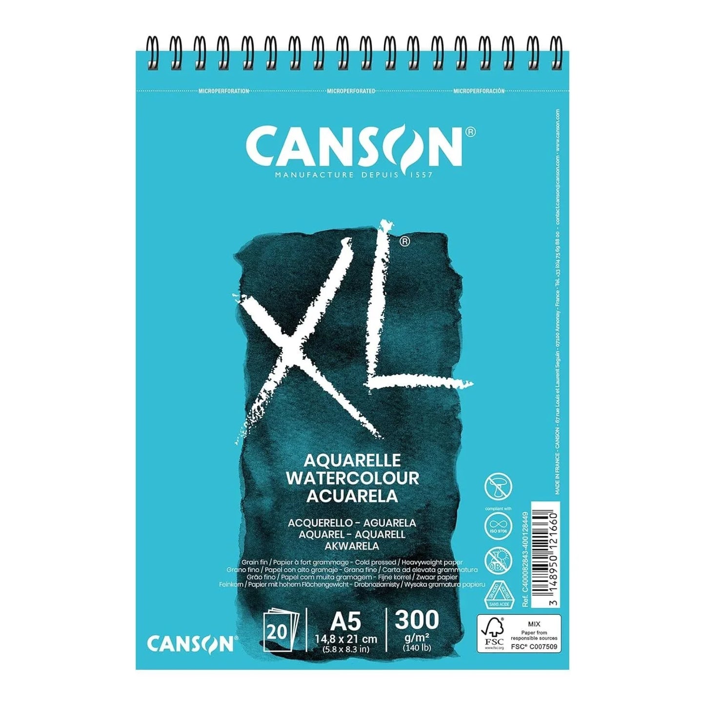 Croquera de Acuarela Canson XL Aquarelle 300 g/m2