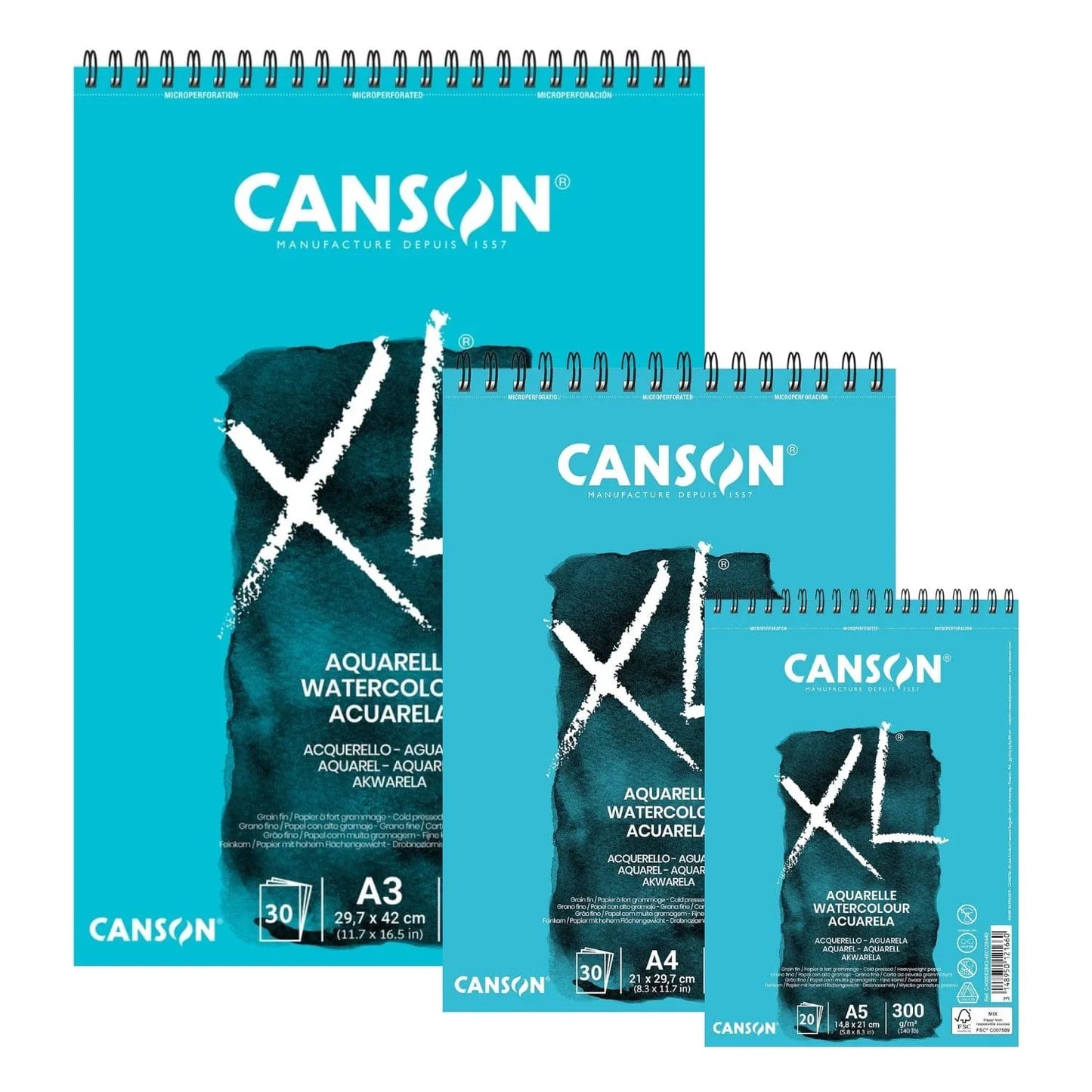 Croquera de Acuarela Canson XL Aquarelle 300 g/m2