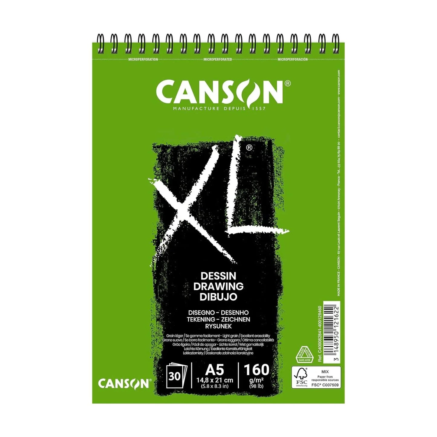 Croquera de Dibujo Canson XL Dessin 160 gm2