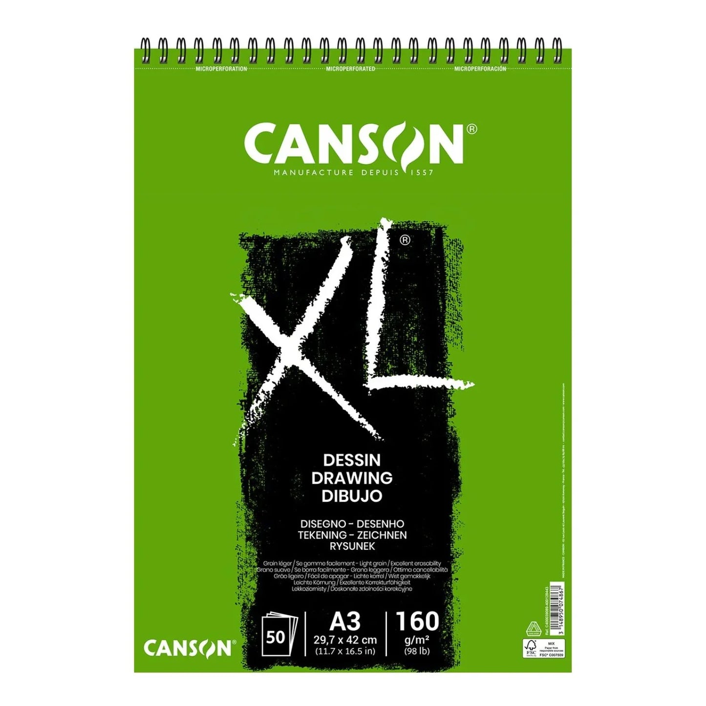 Croquera de Dibujo Canson XL Dessin 160 gm2