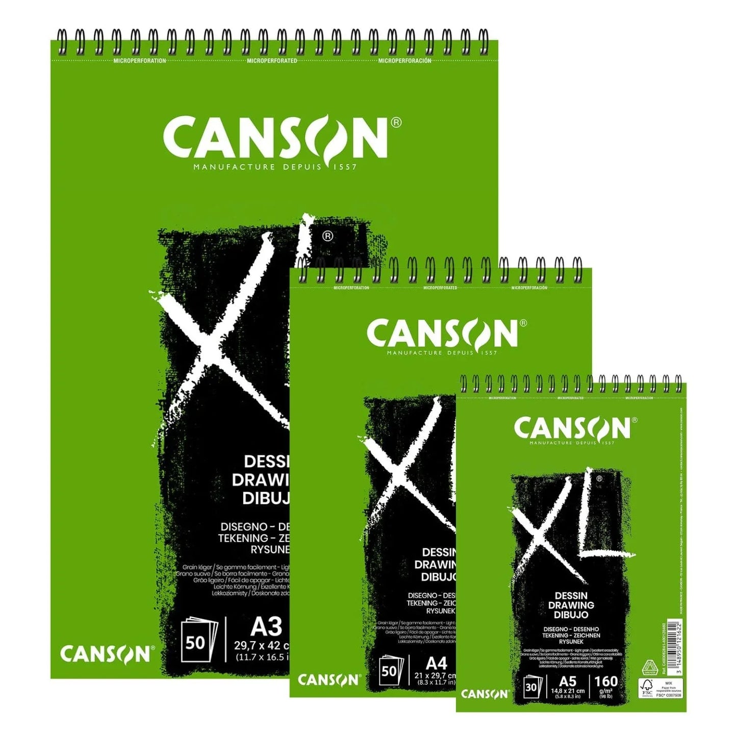 Croquera de Dibujo Canson XL Dessin 160 gm2