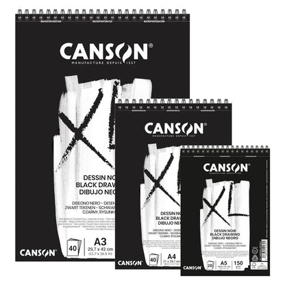 Croquera Hoja Negra Canson XL Dessin Noir 150 g/m2