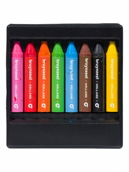 Crayones de Cera Solubles Al Agua Bruynzeel Set 8 Colores