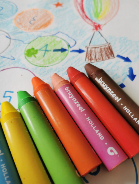 Crayones de Cera Solubles Al Agua Bruynzeel Set 8 Colores