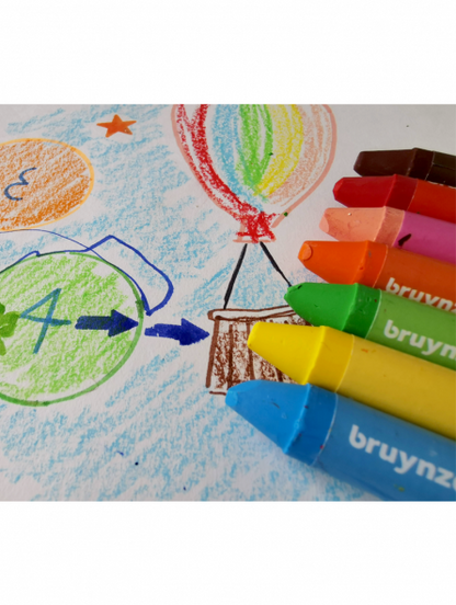 Crayones de Cera Solubles Al Agua Bruynzeel Set 8 Colores