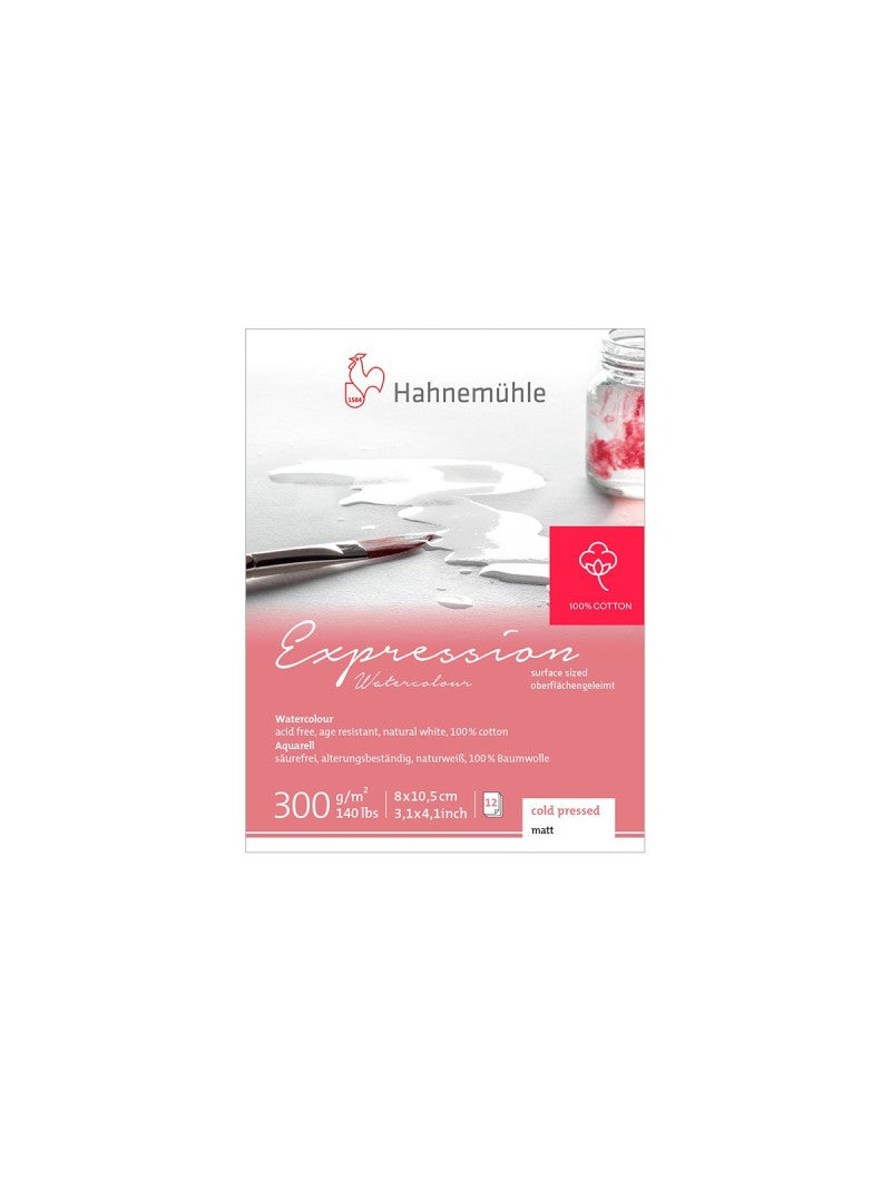 Block Acuarela Hahnemuhle "Expression" 300gr 12 Hojas