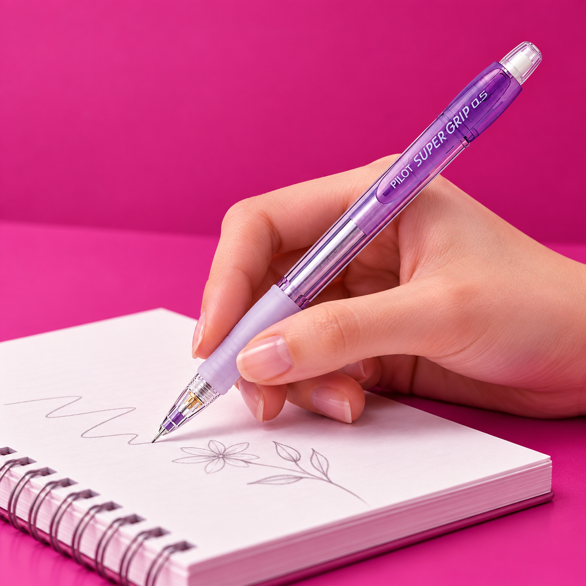Portamina SUPER GRIP 0.5 Neon Violeta PILOT