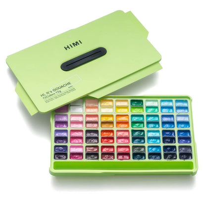 HIMI SET GOUACHE 72 COLORES TWIN CUP 12G VERDE MANZANA