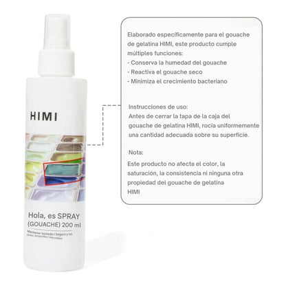 Spray antihongos e hidratante para Pintura Gouache 100ml HIMI