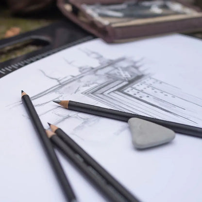 Lápices Grafito Derwent Sketching Set 6 Caja Metálica