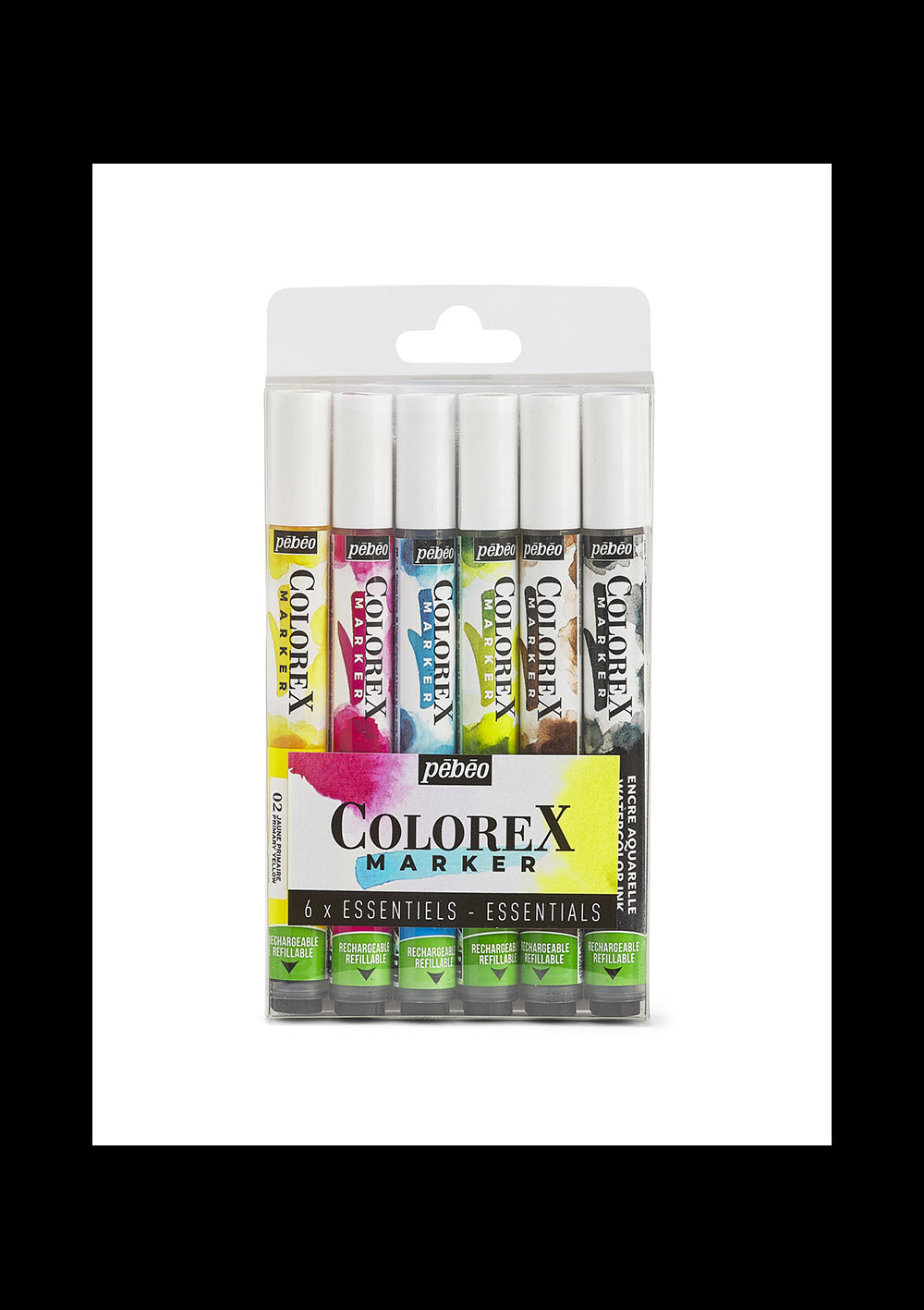 Set Marcadores de Acuarela 6 Colores Pebeo Colorex