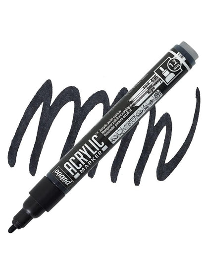 Duo Marcador Acrilico Blanco y Negro Pebeo