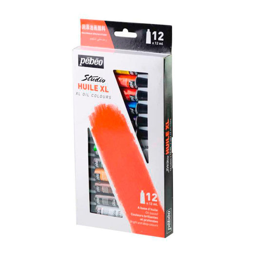 Set Pinturas Oleo 12 colores 12ml Pebeo Studio