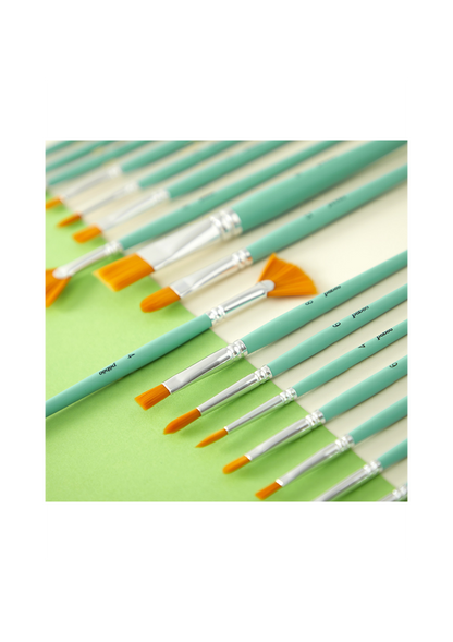 Pinceles Pebeo Acrílico Fluido Set 8 Redondos y Planos