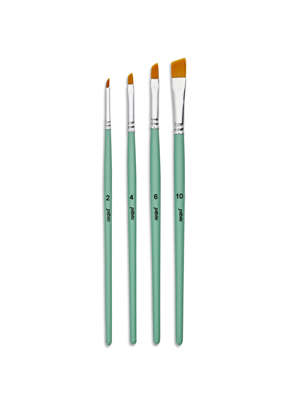 Pinceles Pebeo Acrílico Fluido Set 4 Angulares