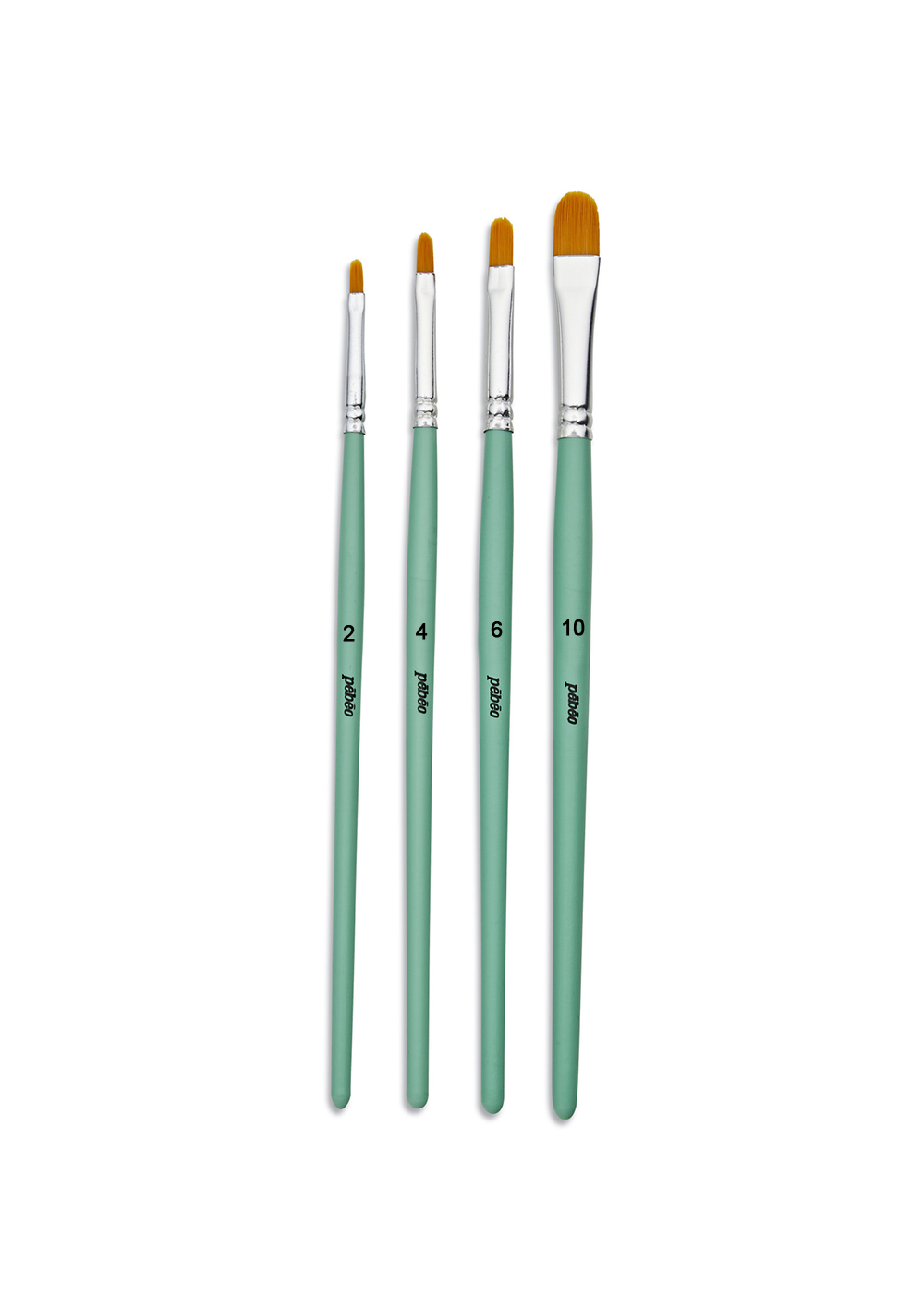 Pinceles Pebeo Acrílico Fluido Set 4 (Filbert) lengua de gato