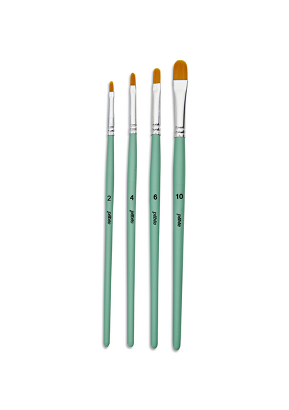 Pinceles Pebeo Acrílico Fluido Set 4 (Filbert) lengua de gato