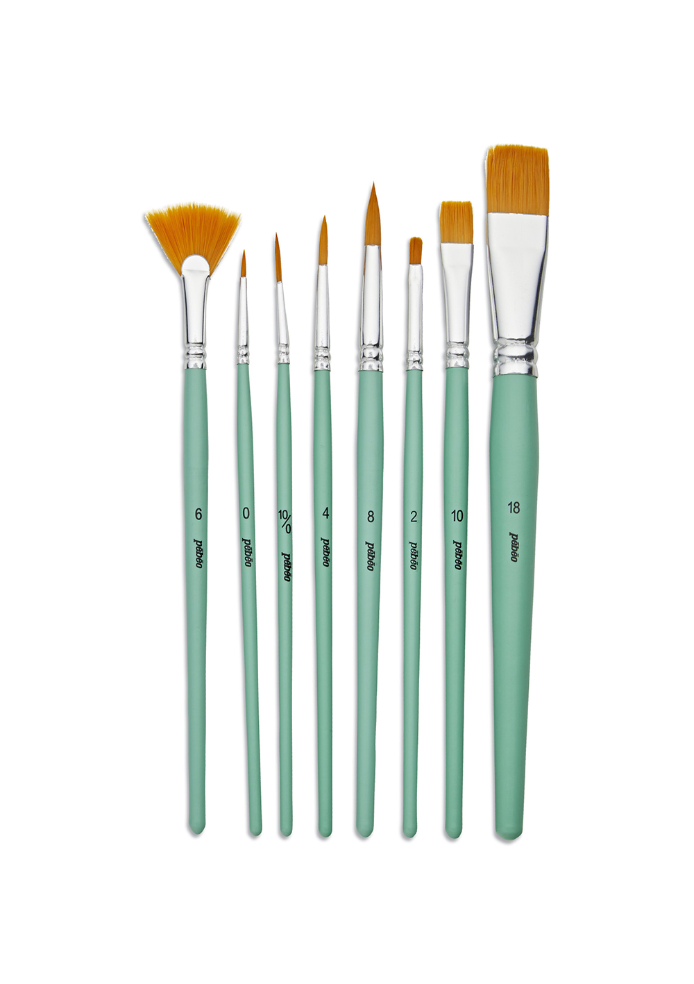 Set de Pinceles Pebeo Acrílico Fluido Set 8 Mixto