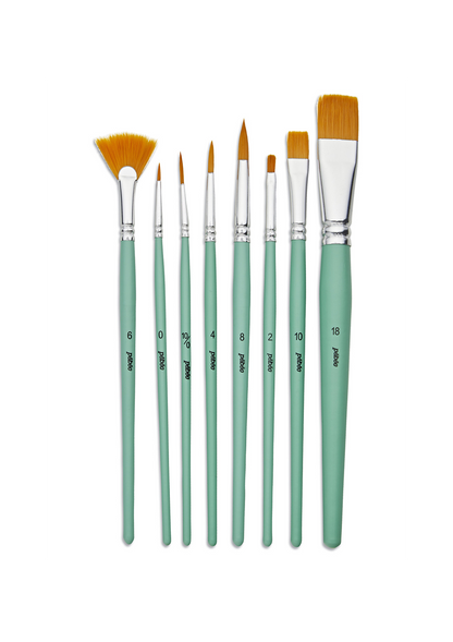 Set de Pinceles Pebeo Acrílico Fluido Set 8 Mixto