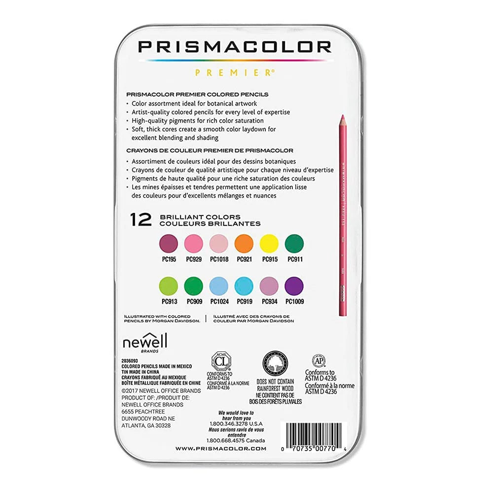 Prismacolor Premier - Set 12 Lápices de Colores Jardín Botánico