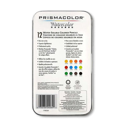 Prismacolor Premier Watercolor - Set de 12 Lápices Acuarelables de Grado Profesional