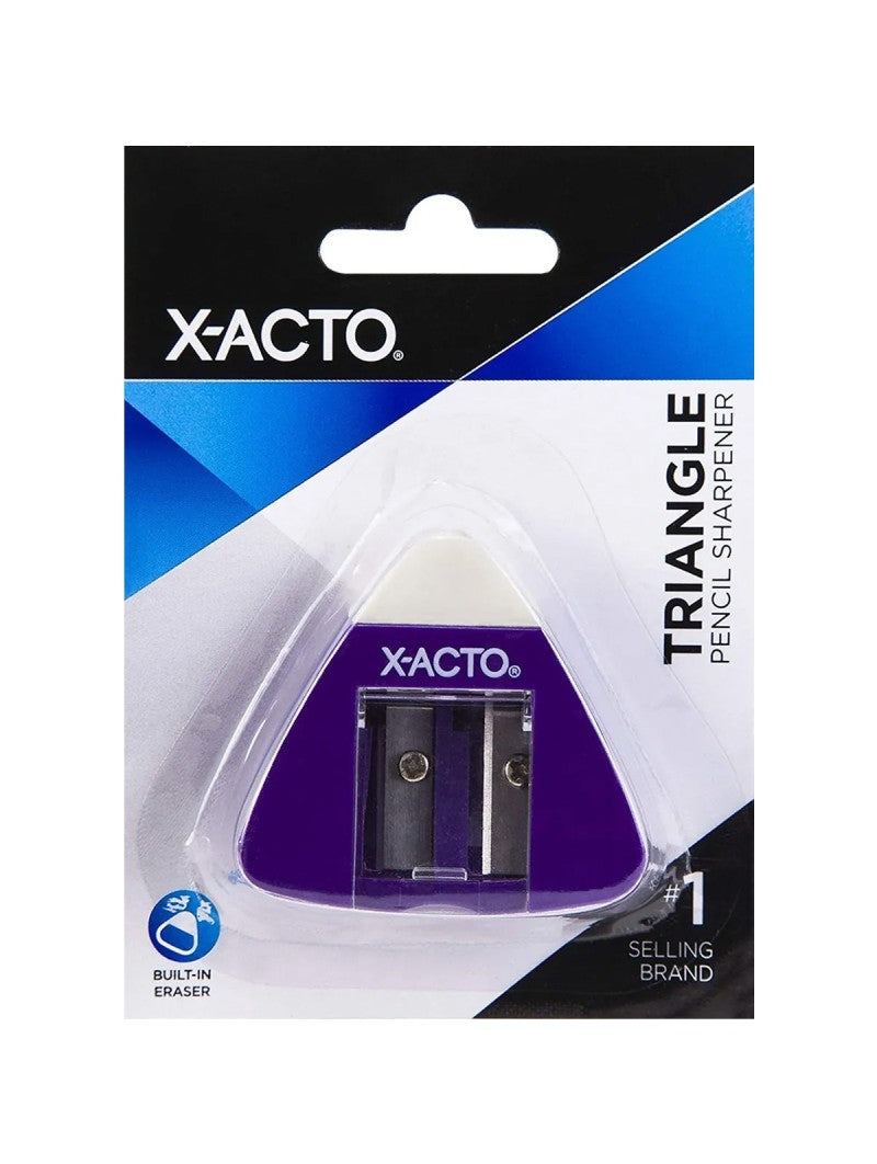 Sacapuntas Triangular X-Acto 2 Tamaños con Depósito