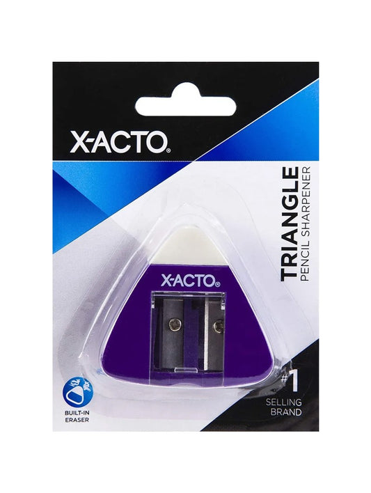 Sacapuntas Triangular X-Acto 2 Tamaños con Depósito