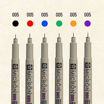 Sakura Pigma Micron - Set 6 Tiralíneas Color Sketch Set 005