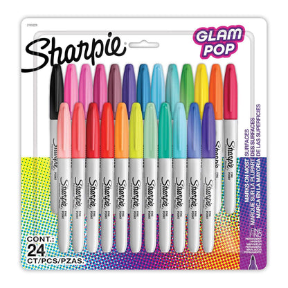 Pack de 24 Marcadores Permanentes Sharpie Glam Pop