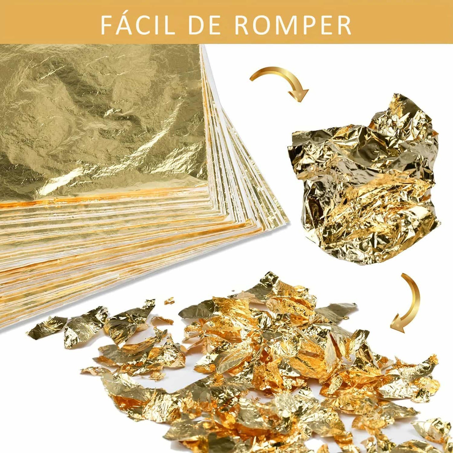 Laminas Imitacion Simple Leaf Mona Lisa Speedball 18 hojas (oro)