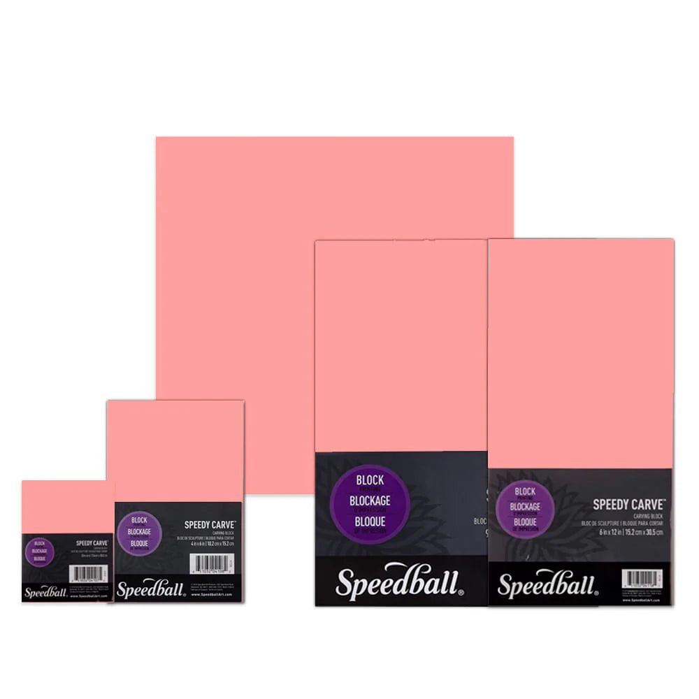 Linoleo para Grabado Speedball Speedy-Carve Rosada (7.5x10cm)
