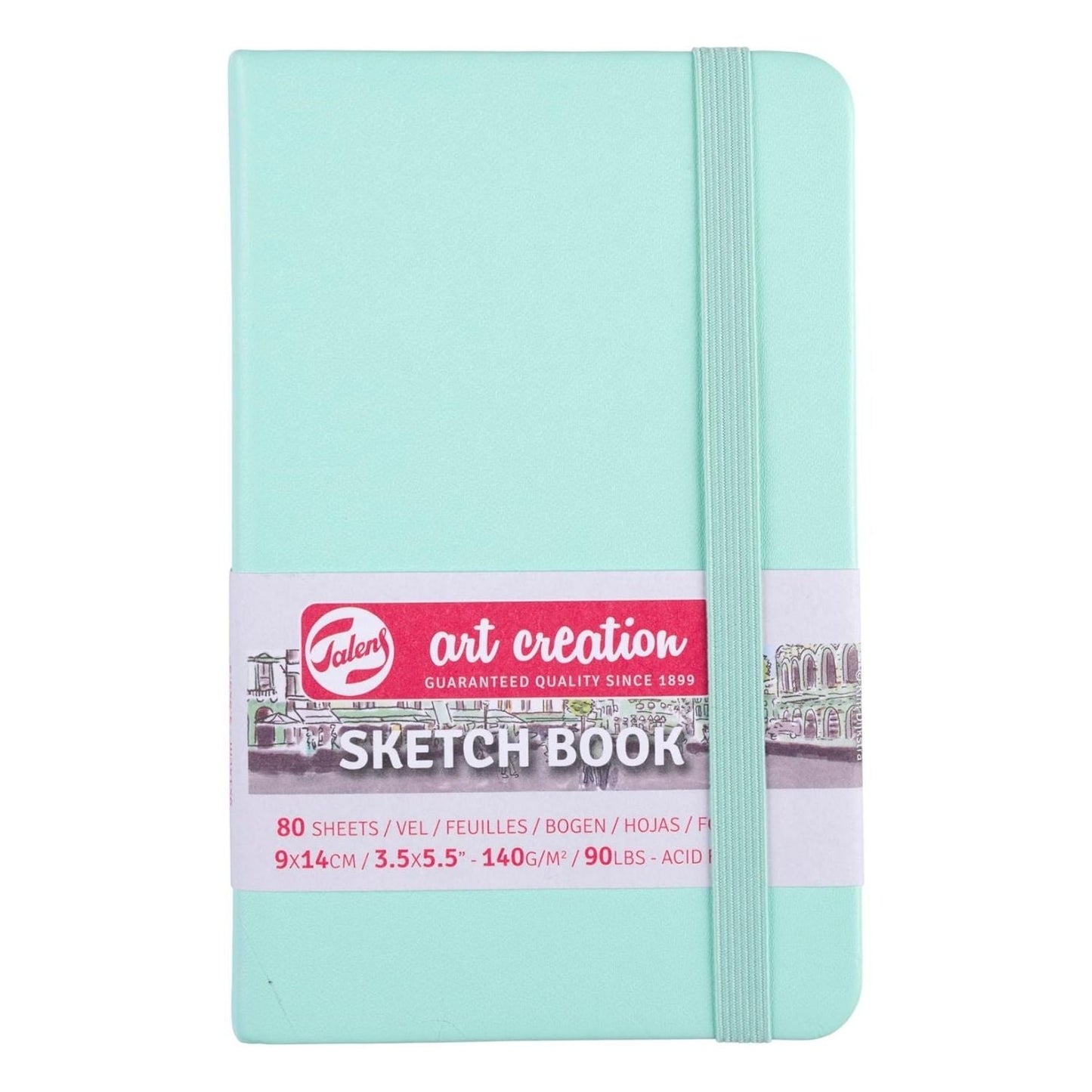 Cuaderno Vertical color menta fresca con hojas blancas de 12cm x 12cm