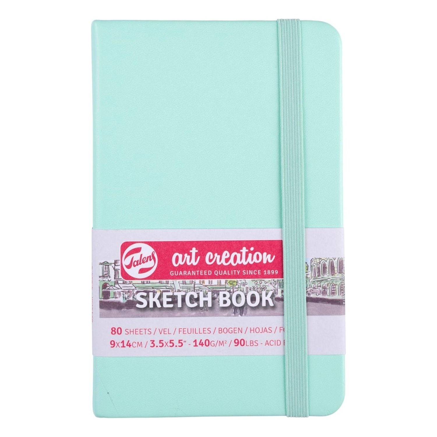 Cuaderno Vertical color menta fresca con hojas blancas de 12cm x 12cm