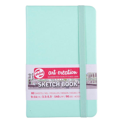 Cuaderno Vertical color menta fresca con hojas blancas de 12cm x 12cm